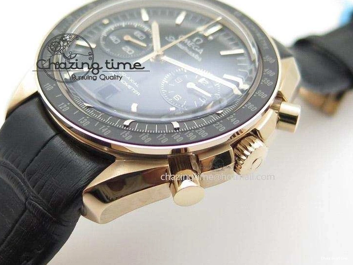 0420 Speedmaster ’57 RG Chrono AXF Best Edition On Black Leather Strap A Colorful 8284